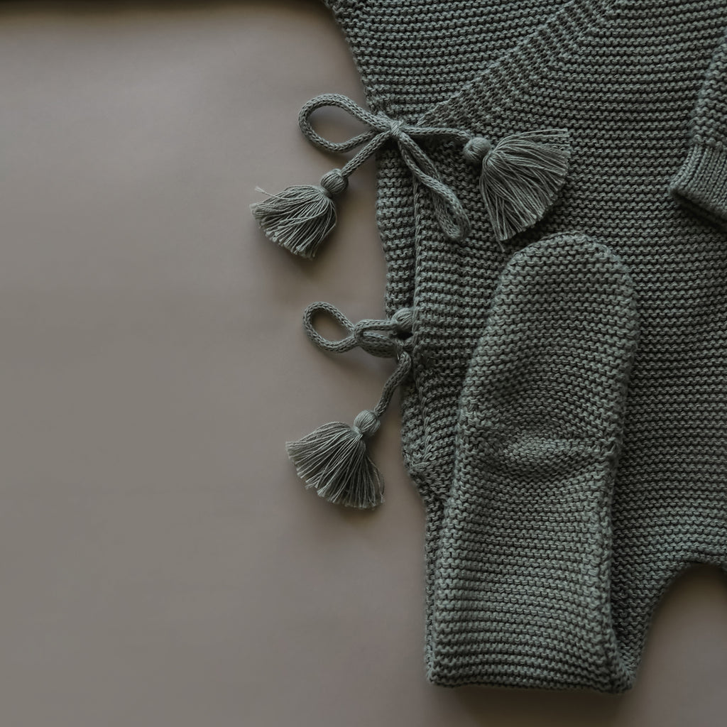 Knit Bundle | Bonnet & Jumpsuit | Olive