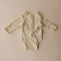Cotton Front flap Onesie | Buttercream