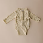 Cotton Front flap Onesie | Buttercream