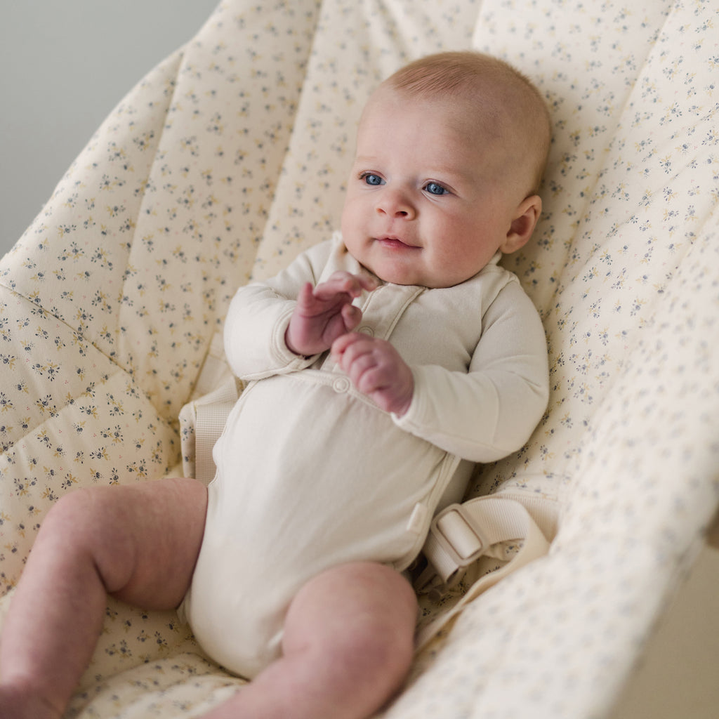 Cotton Front flap Onesie | Natural