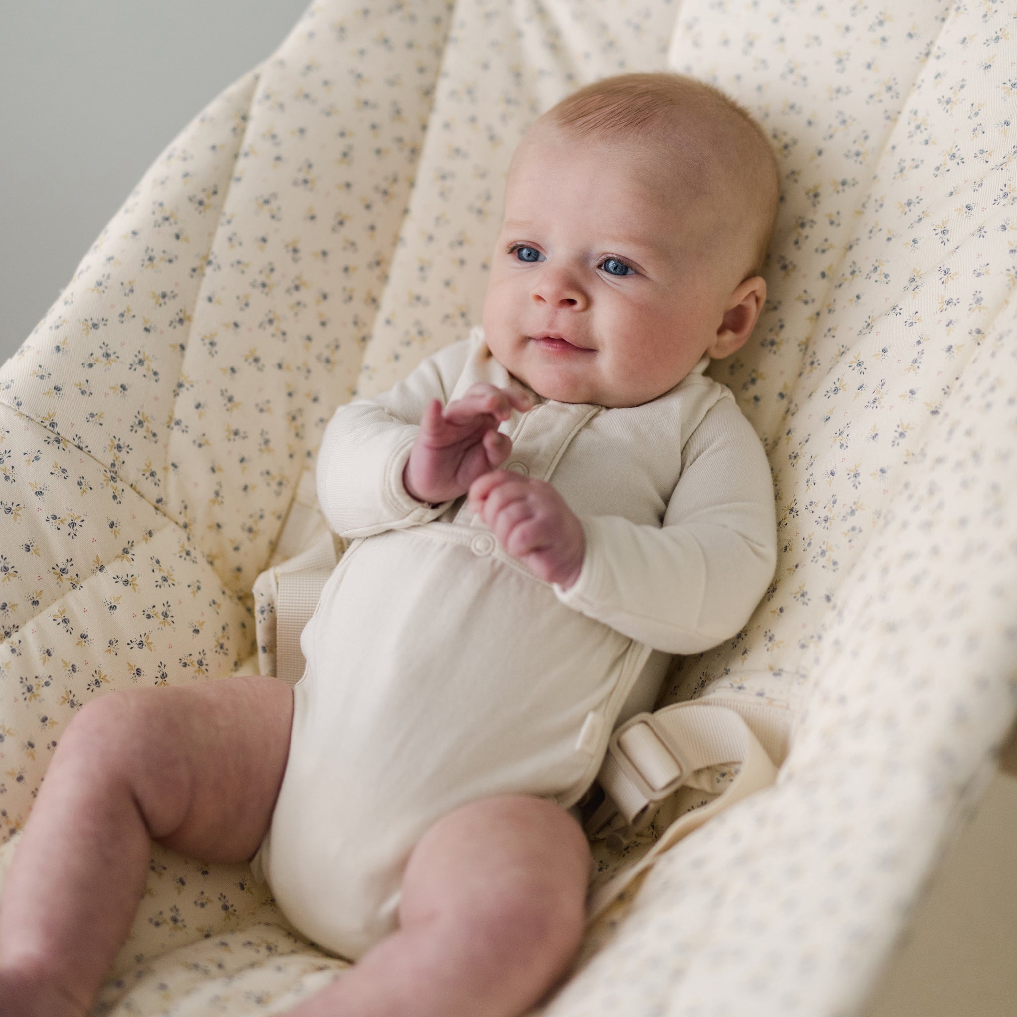 Cotton Front flap Onesie | Natural