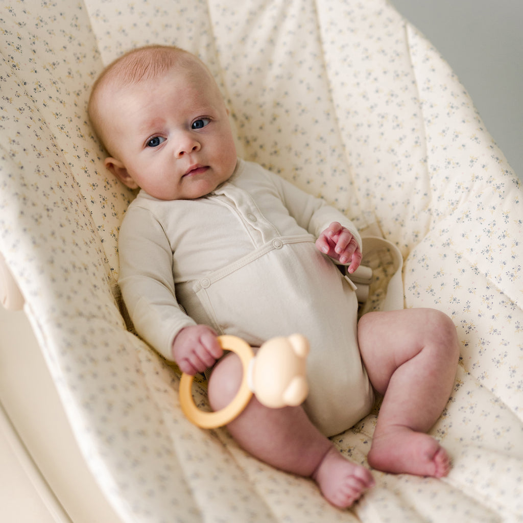 Cotton Front flap Onesie | Natural