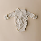 Cotton Front flap Onesie | Natural