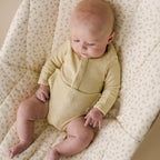 Terry Front flap Onesie | Buttercream