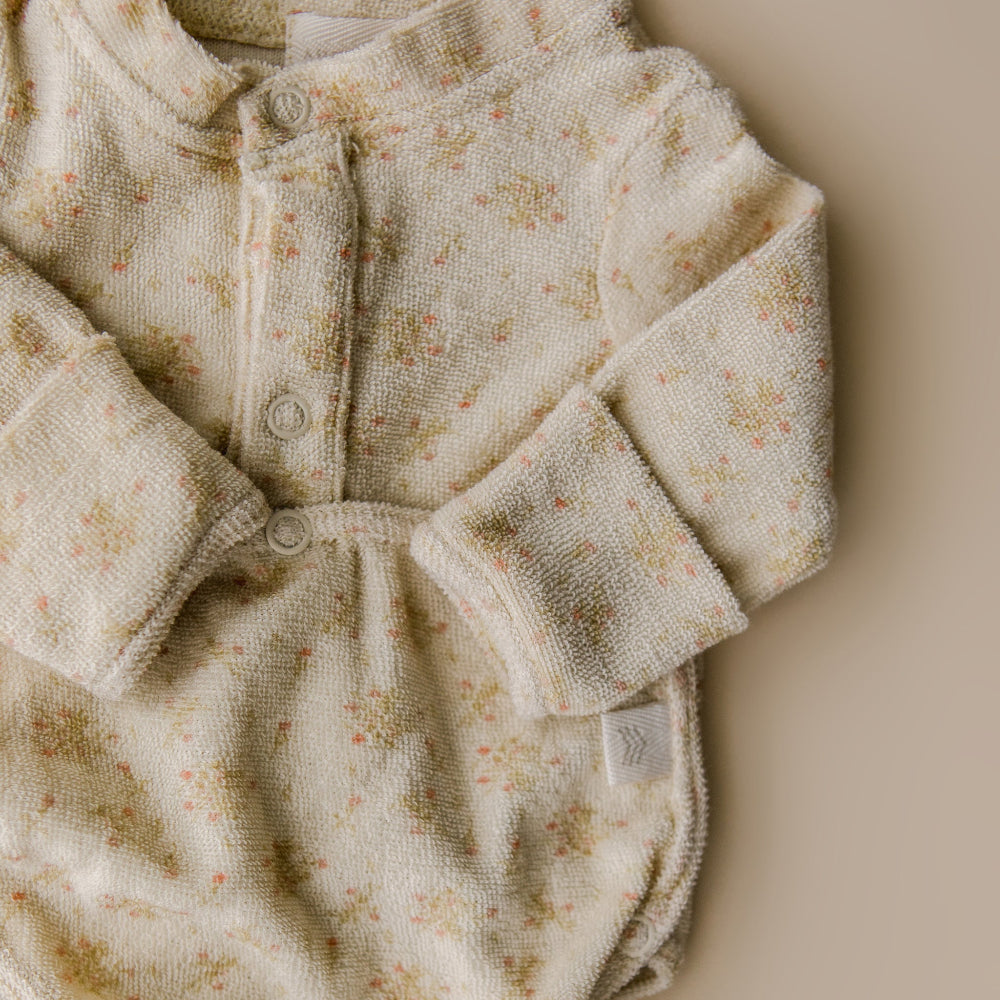 Terry Front flap Onesie | Flora
