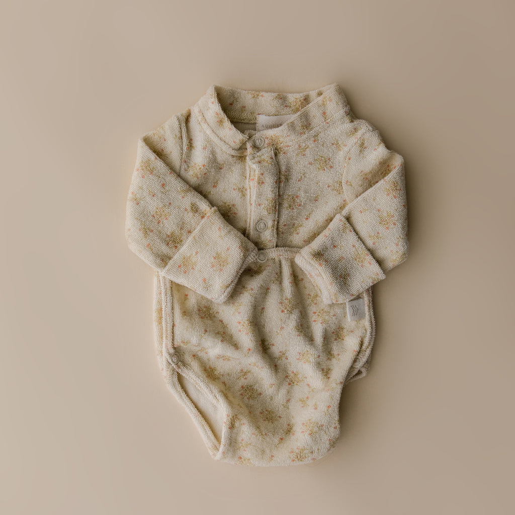Terry Front flap Onesie | Flora