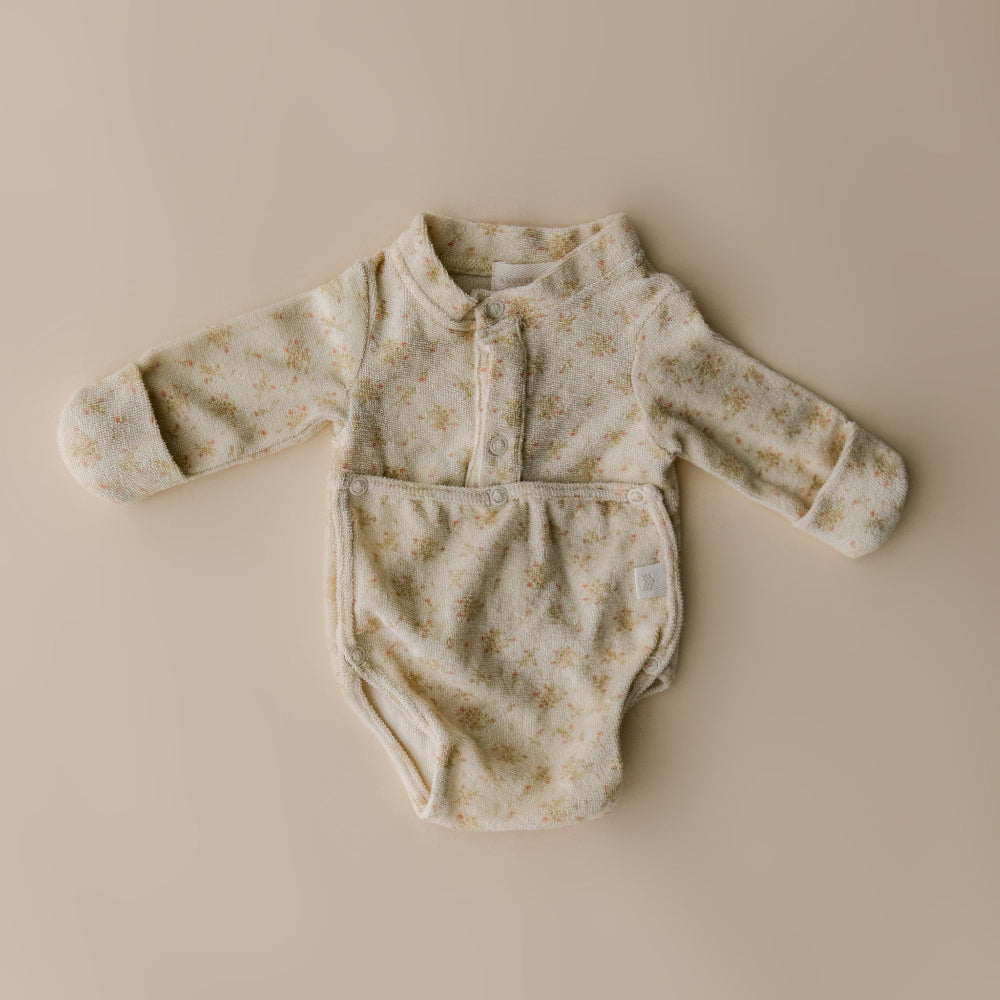 Terry Front flap Onesie | Flora