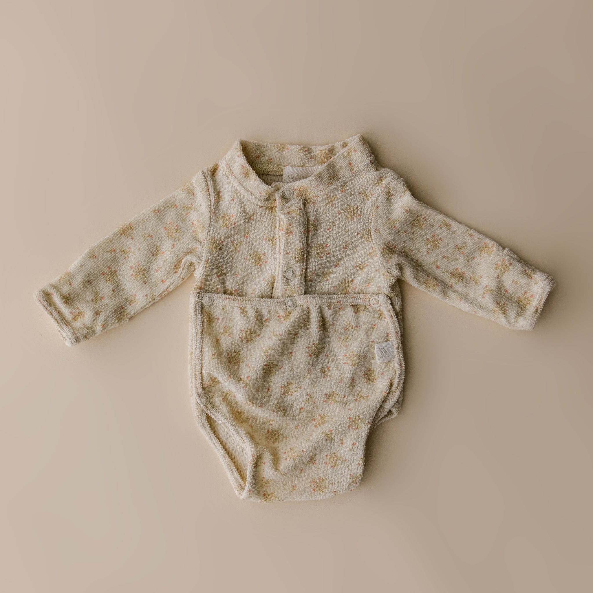 Terry Front flap Onesie | Flora