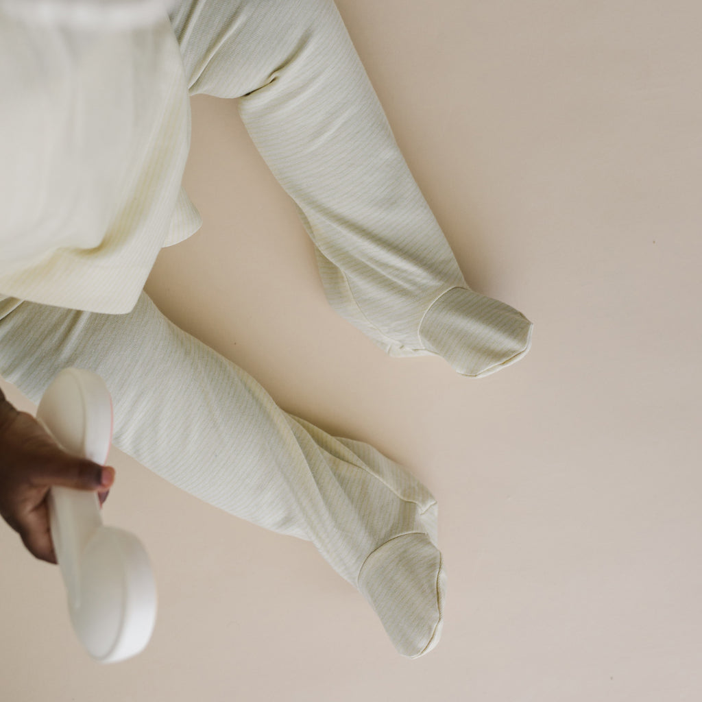 Cotton Footed Kimono  | Stripe