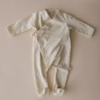 Cotton Footed Kimono  | Stripe