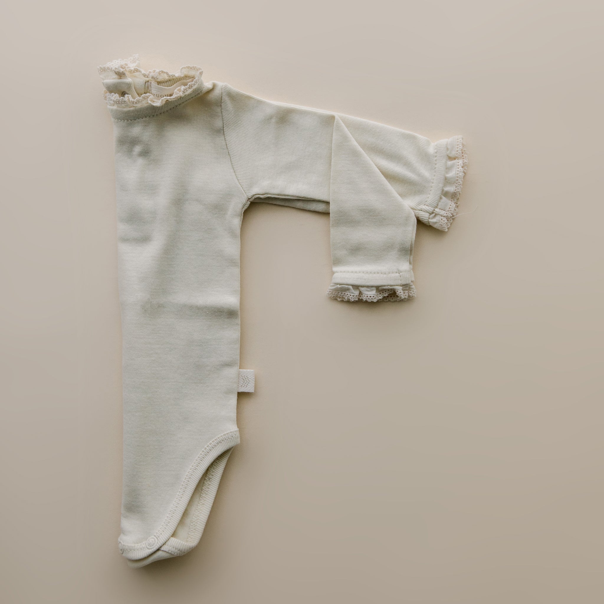 Lace Edge Onesie | Natural