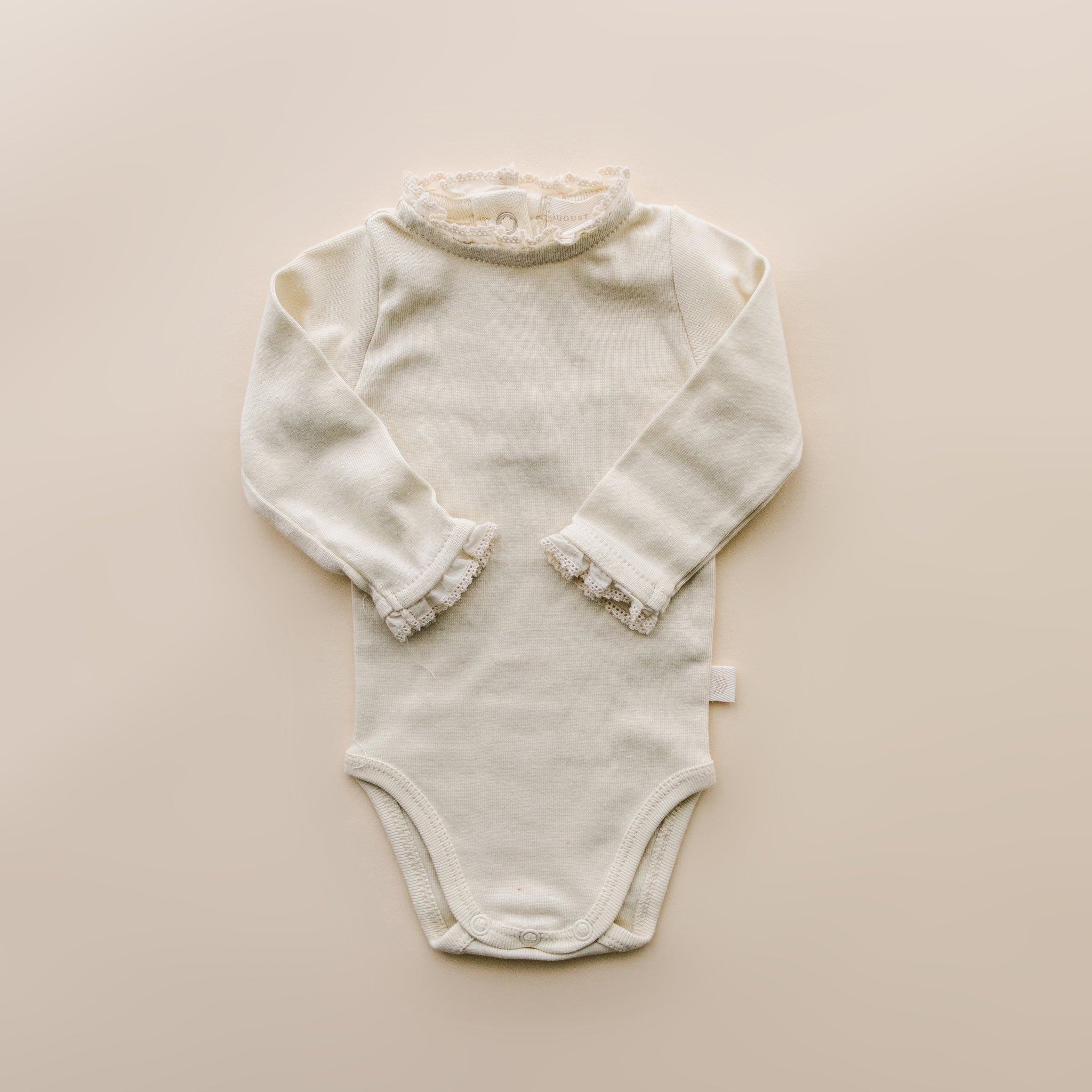 Lace Edge Onesie | Natural