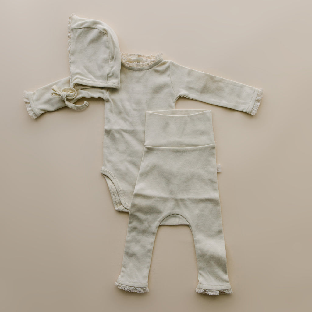 Lace High Belly Pant | Natural