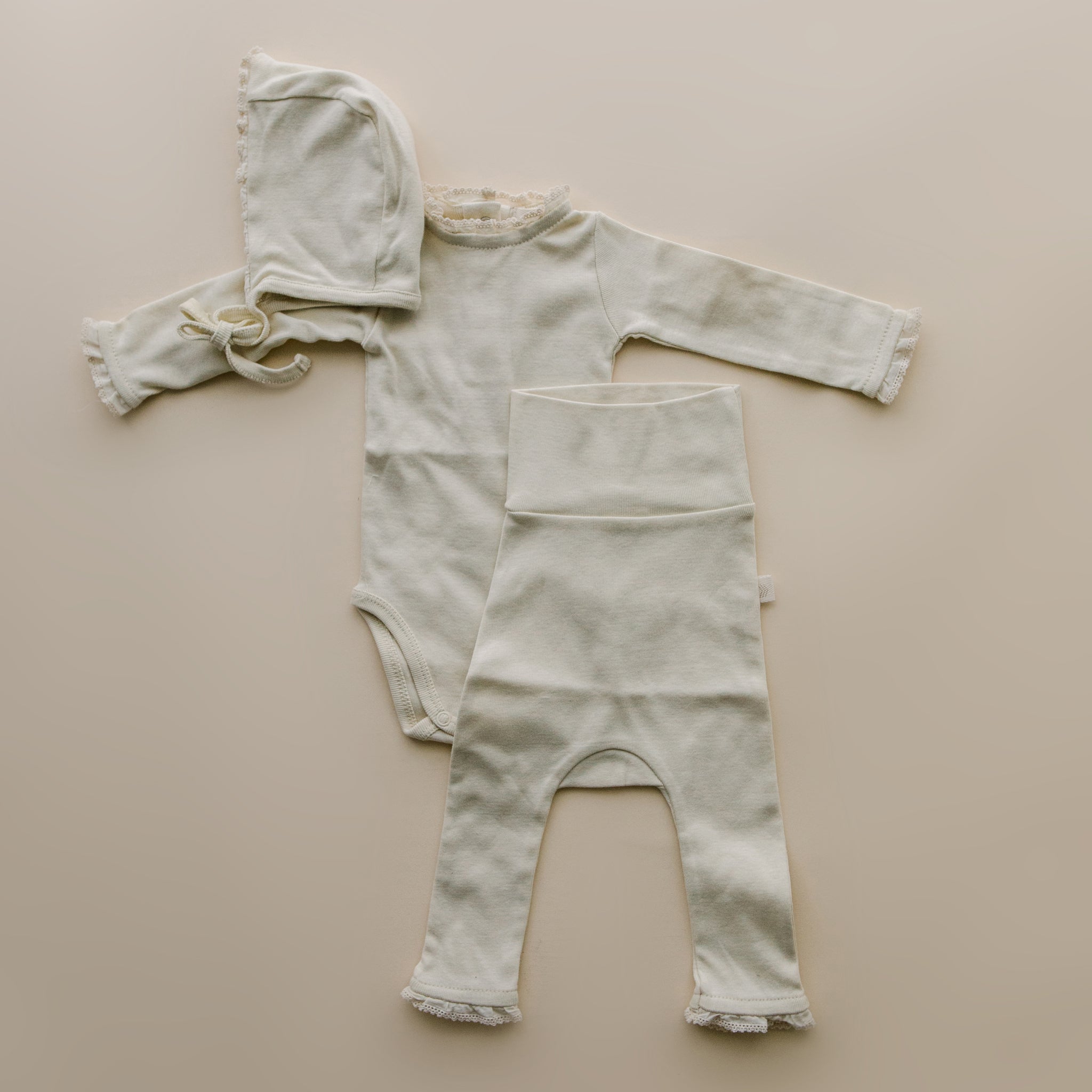 Lace High Belly Pant | Natural