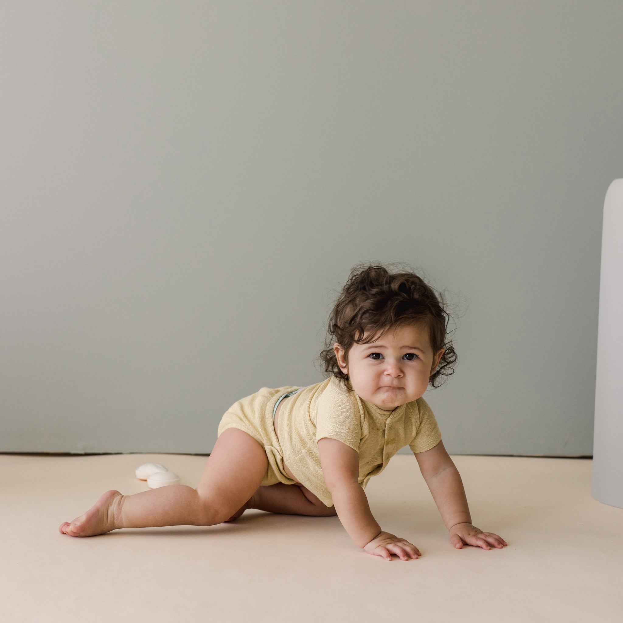 Snap Button Bloomer | Buttercream