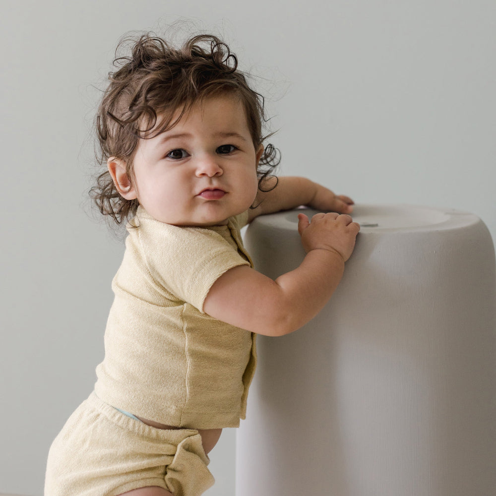 Snap Button Bloomer | Buttercream