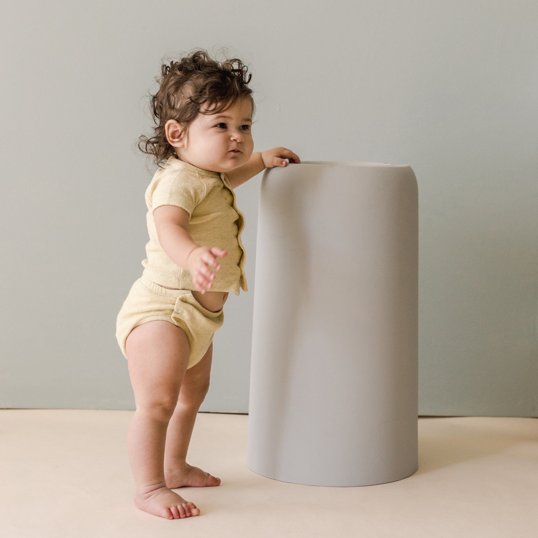 Snap Button Bloomer | Buttercream