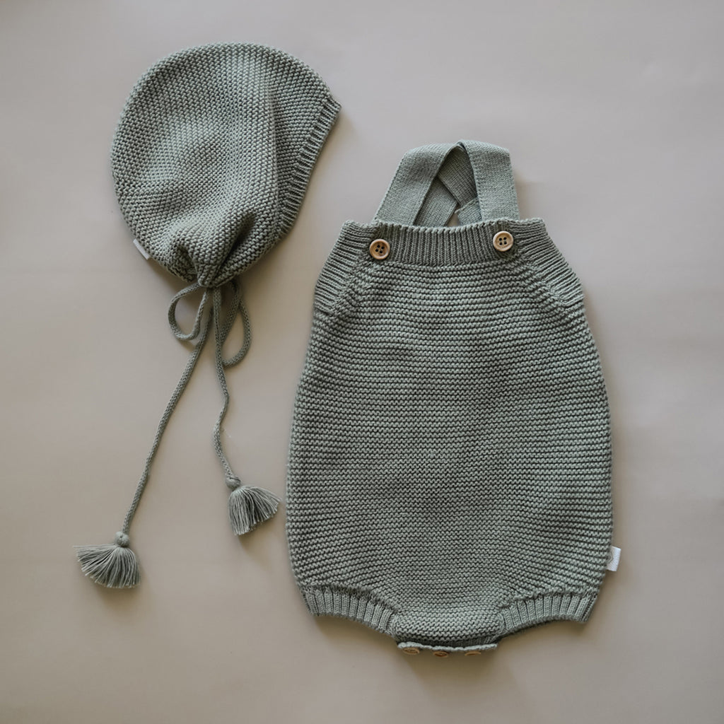 Knit Romper | Olive
