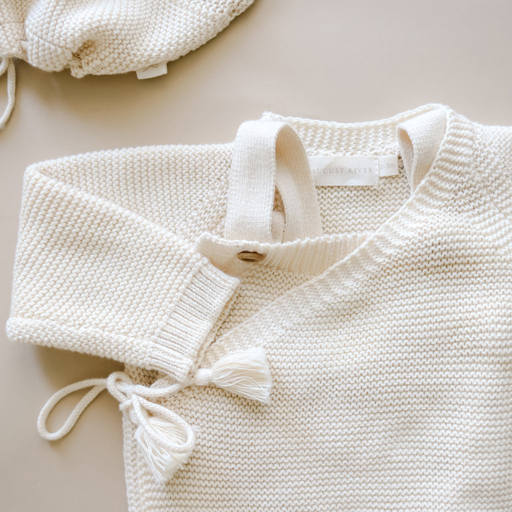 Knit Wrap Top | Natural
