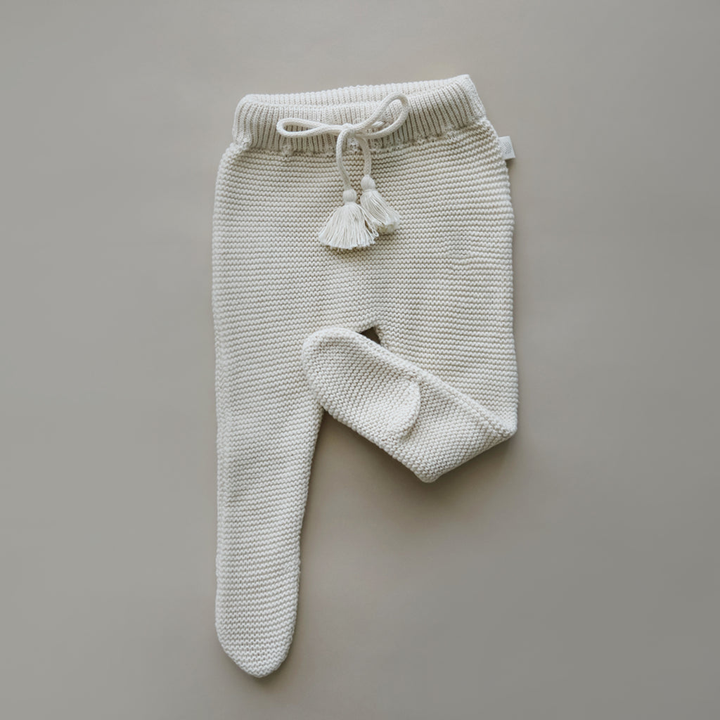 Knit Footed Pant | Natural