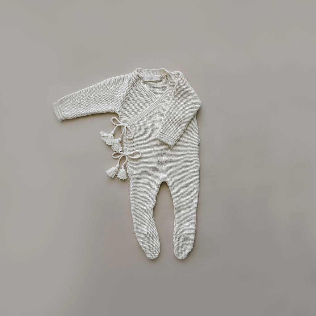 Knit Footed Jumpsuit | Natural