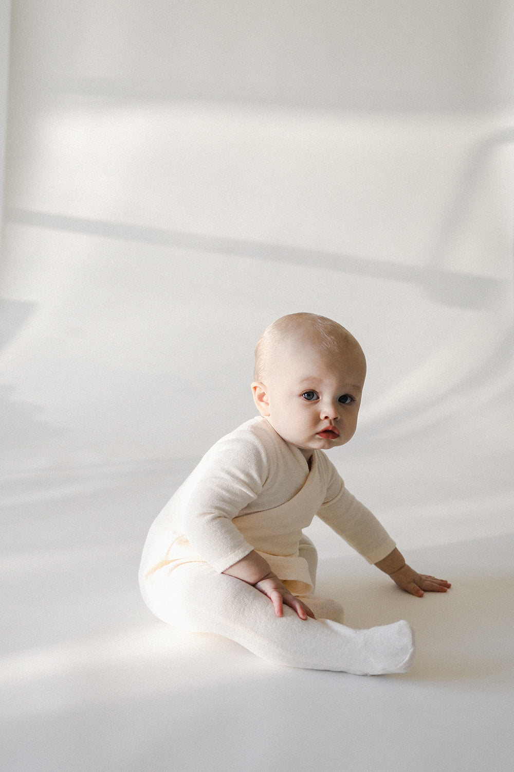 Terry Footed Kimono  | Ivory