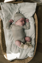 Raw Edge Onesie | Taupe