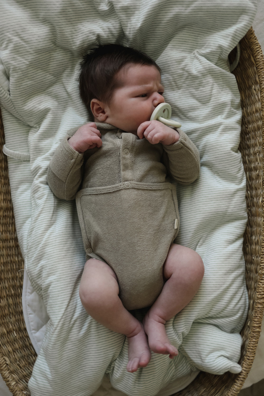 Terry Front flap Onesie | Ivory