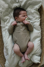 Terry Front flap Onesie | Ivory