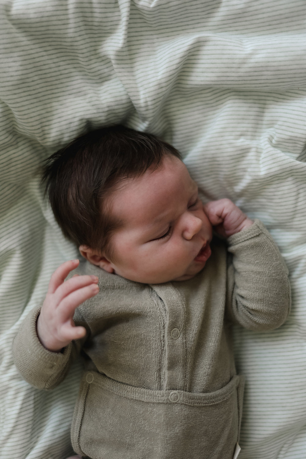 Terry Front flap Onesie | Ivory