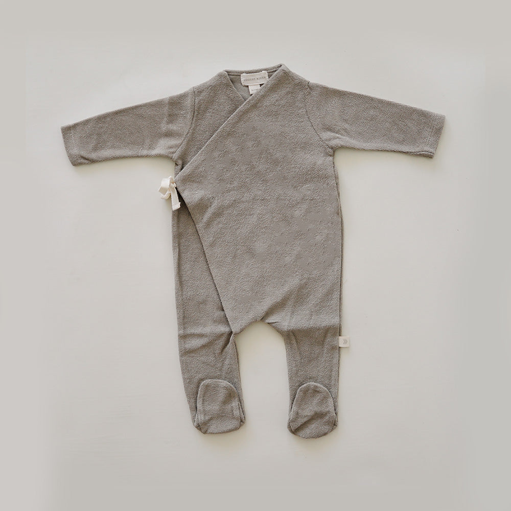 Terry Footed Kimono  | Taupe