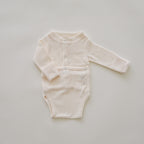 Terry Front flap Onesie | Ivory