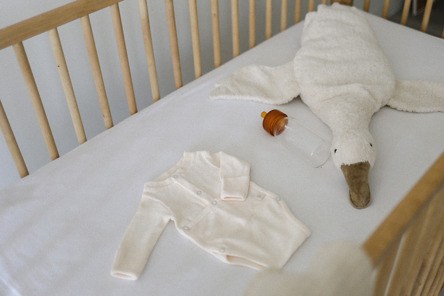 Terry Front flap Onesie | Ivory