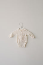 Terry Front flap Onesie | Ivory