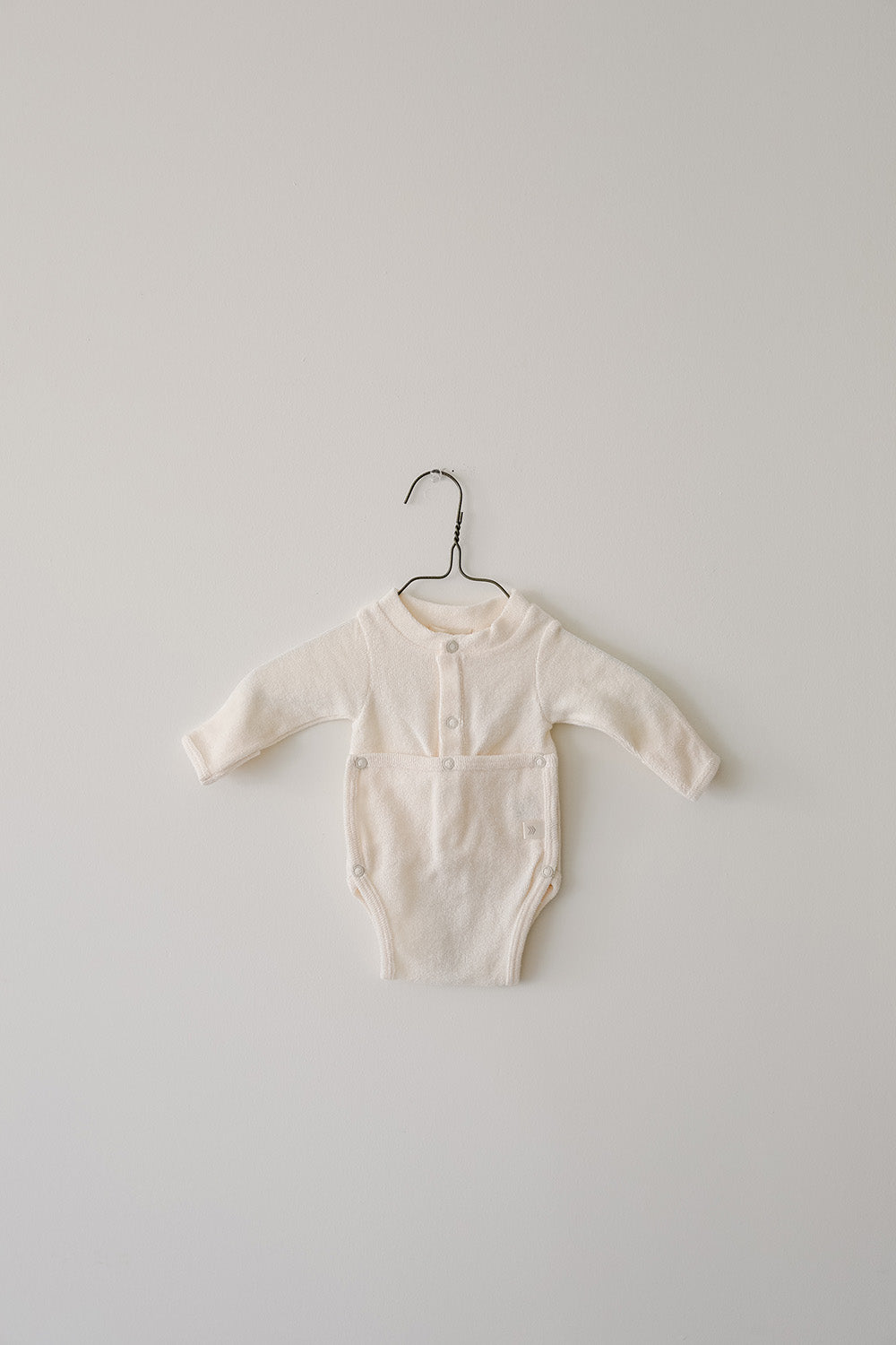 Terry Front flap Onesie | Ivory