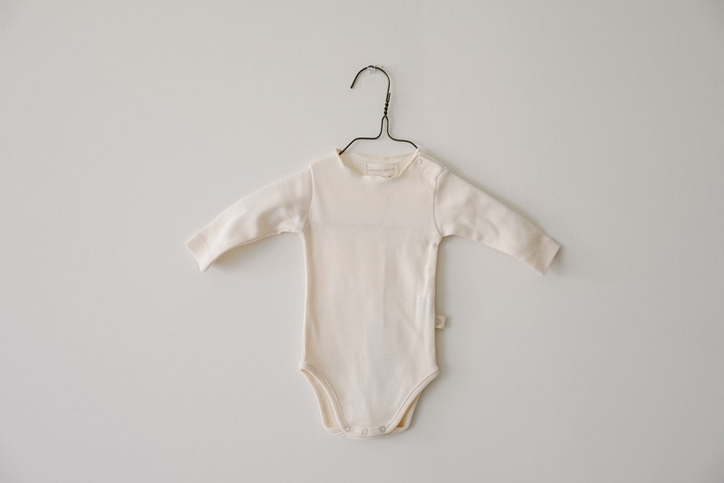 Raw Edge Onesie | Natural