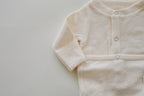 Terry Front flap Onesie | Ivory