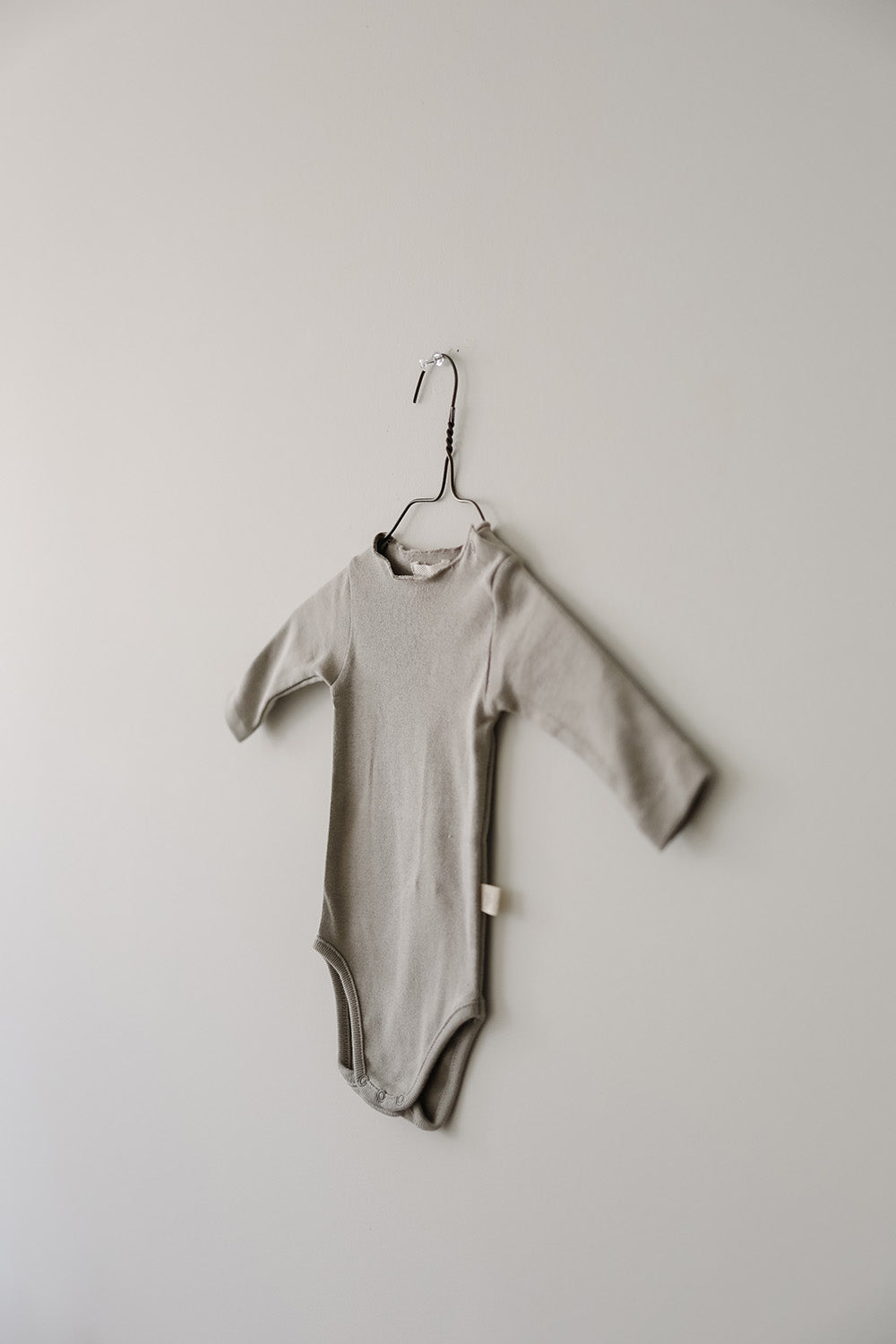 Raw Edge Onesie | Taupe