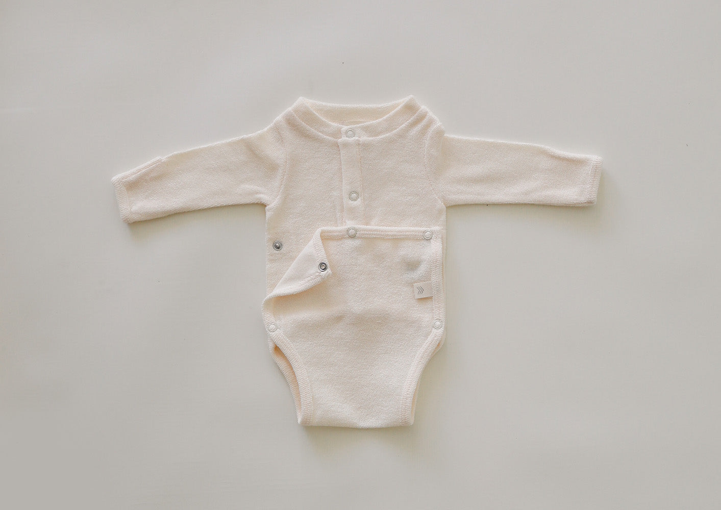 Terry Front flap Onesie | Ivory
