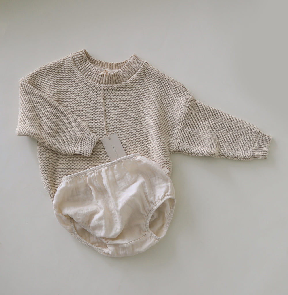 Organic Cotton Gauze Bloomer | Natural