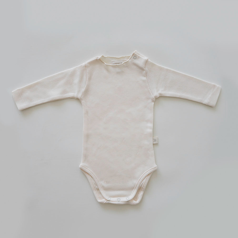 Raw Edge Onesie | Natural