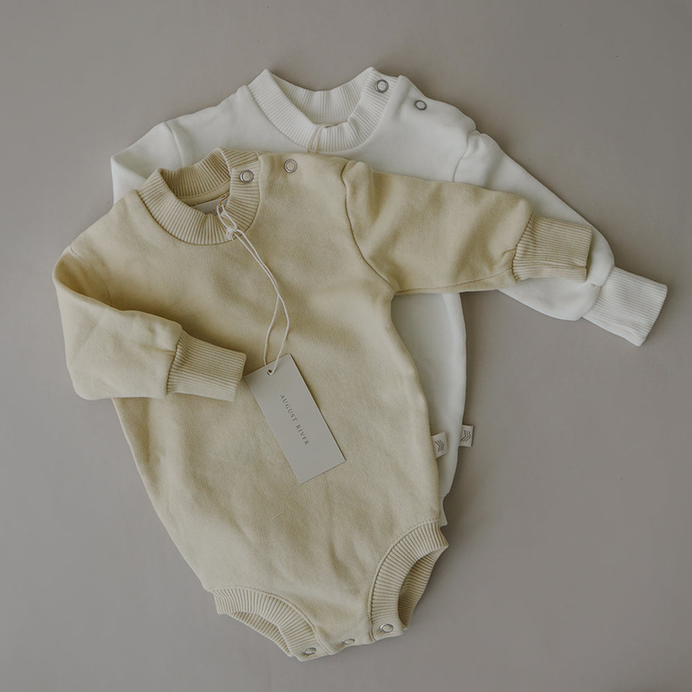Sweatshirt Romper | Buttercream