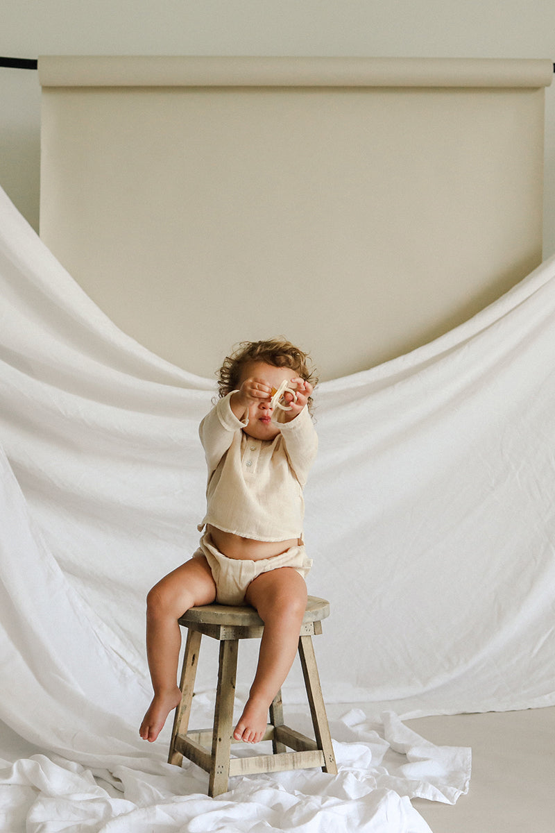 Organic Cotton Gauze Bloomer | Natural