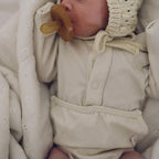 Cotton Front flap Onesie | Stripe